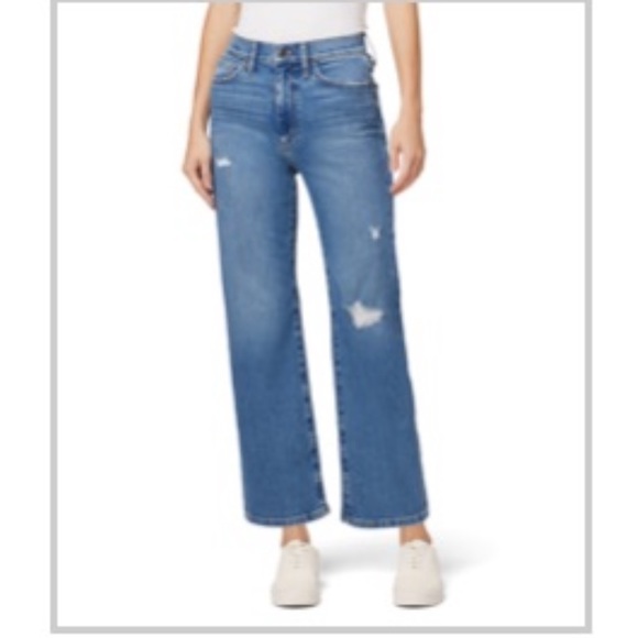 Joe’s Jeans NWT $159 High Rise Kenina Wide Leg Crop Flawless Jeans 28 - Picture 1 of 11
